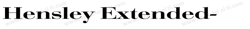 Hensley Extended字体转换